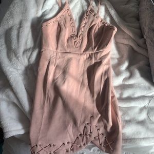 Faux Leather Mini Dress